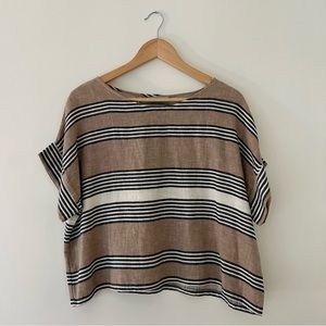 ES Georgia Tee in Striped Linen